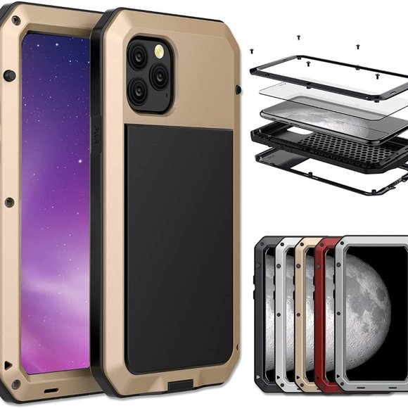 Shockproof Metal Case for iPhone 11 PRO MAX Gorilla Heavy Duty 360 Cover Gold - Picture 7 of 12